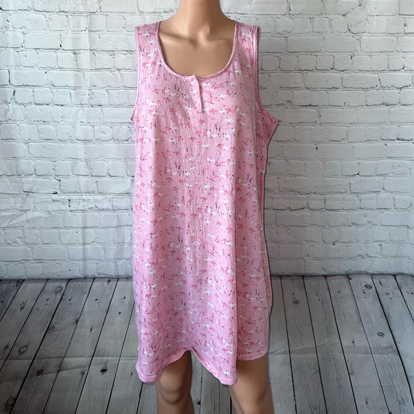Charter Club Tops - charter club pink umbrellas long tank top size L
